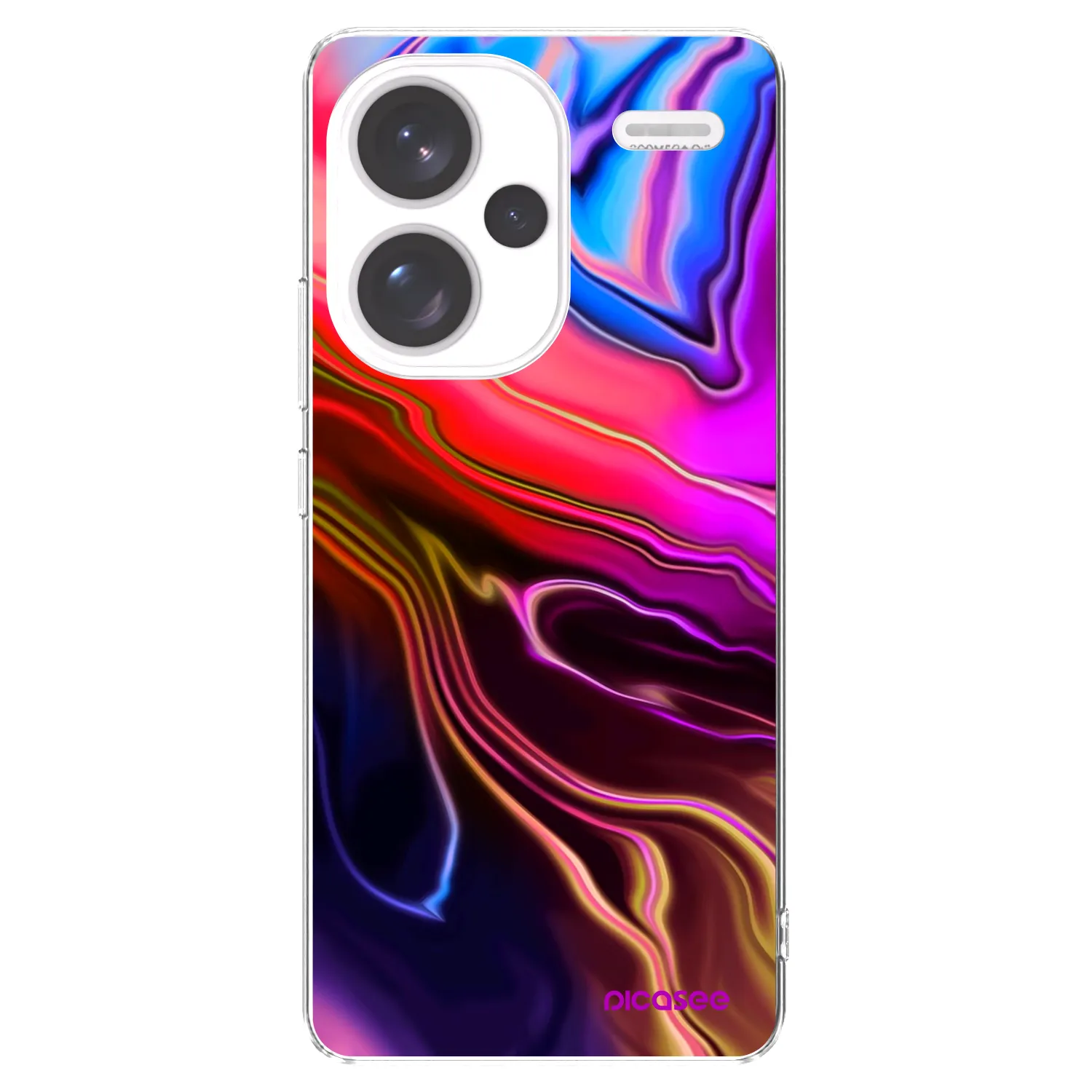 Picasee silikonowe przeźroczyste etui na Xiaomi Redmi Note 13 Pro+ 5G - Electric