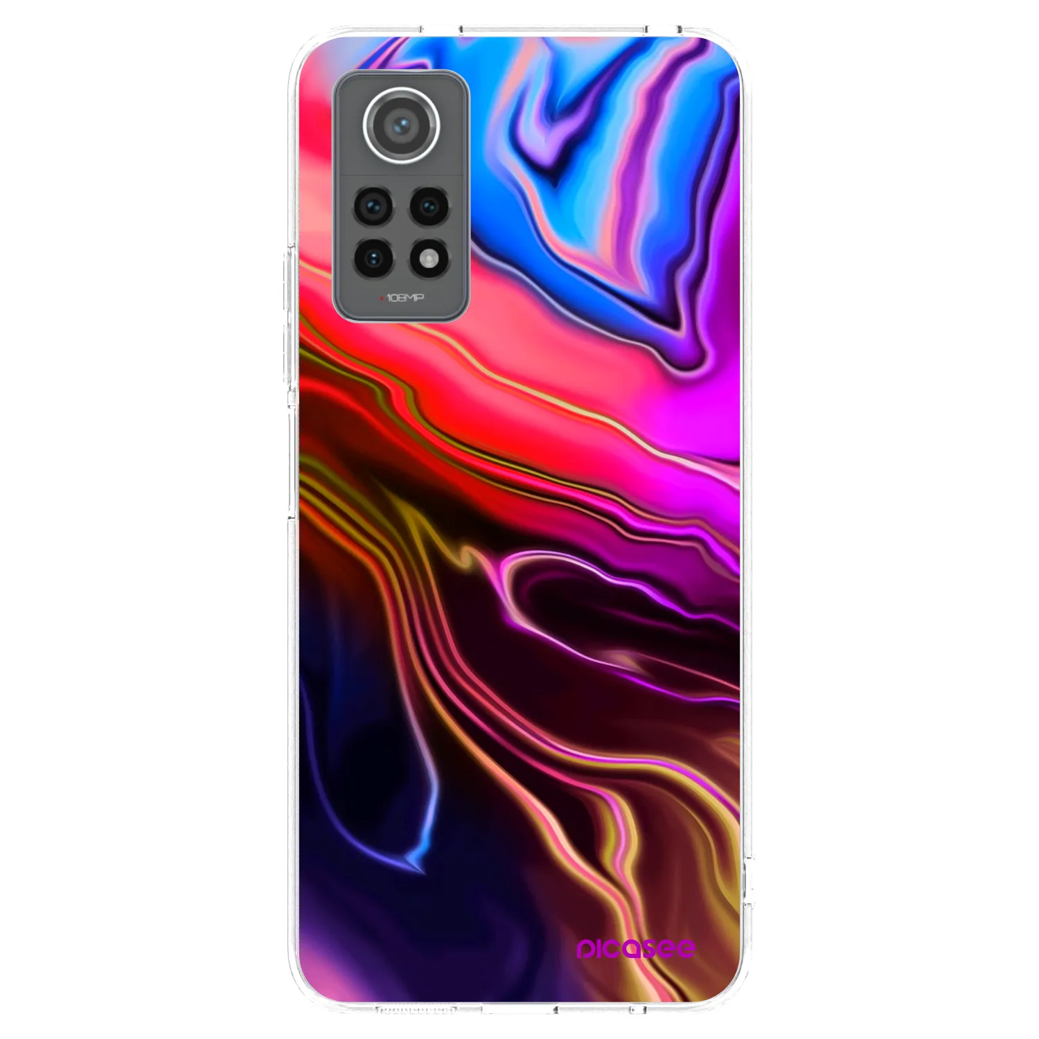Picasee silikonowe przeźroczyste etui na Xiaomi Redmi Note 12 Pro 4G - Electric