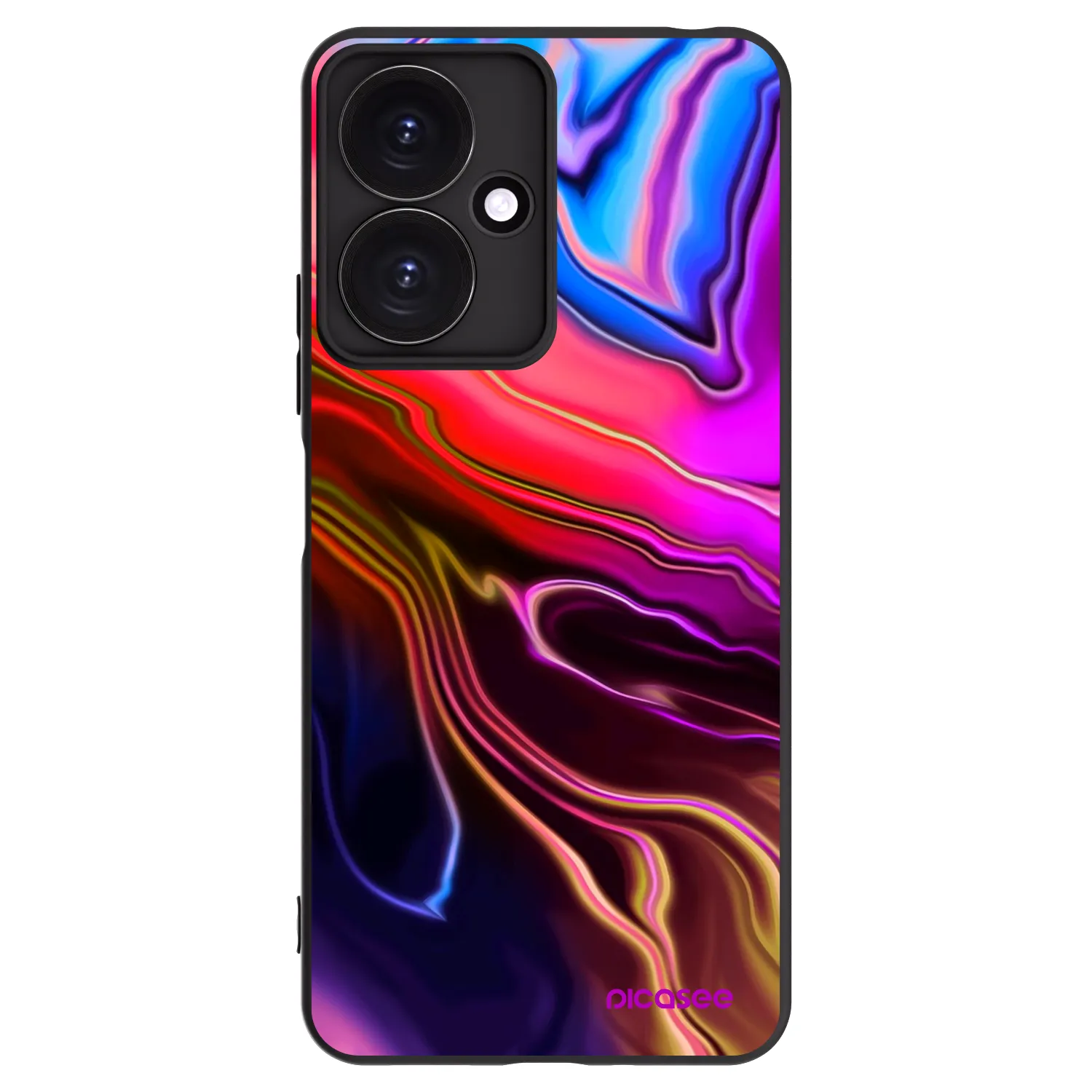 Picasee silikonowe czarne etui na Xiaomi Redmi 13C 5G - Electric