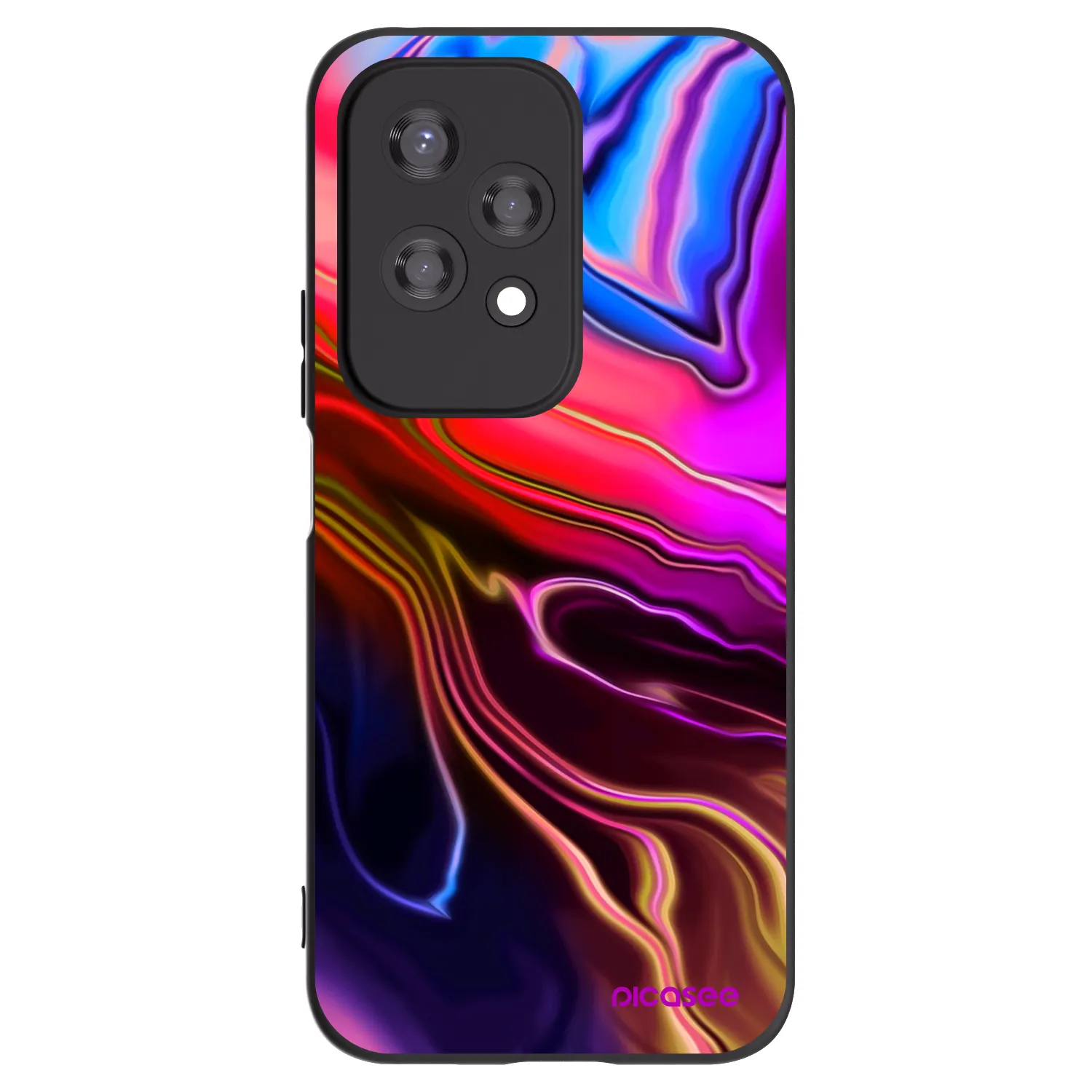 Picasee silikonowe czarne etui na Honor 200 Lite - Electric