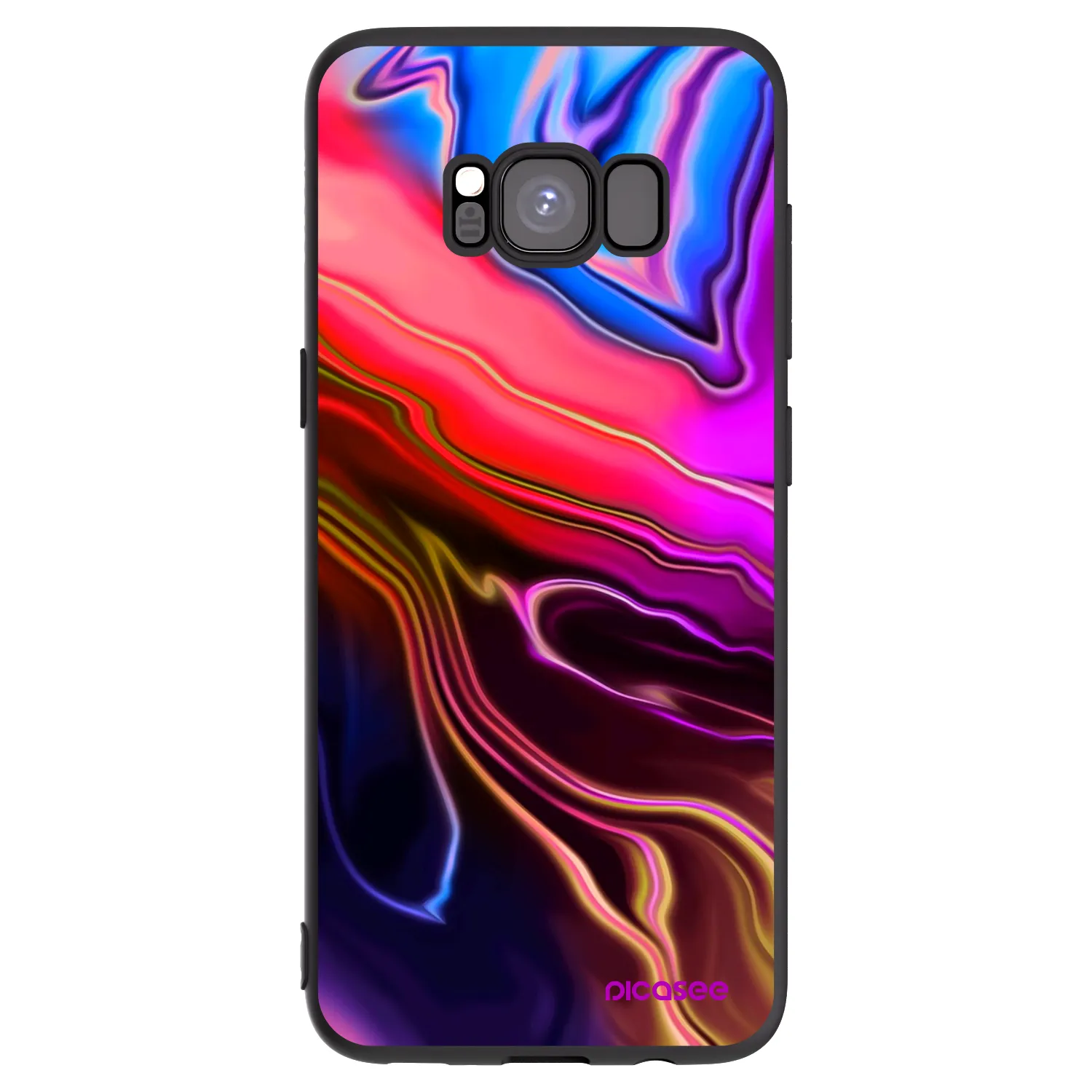 Picasee silikonowe czarne etui na Samsung Galaxy S8 G950F - Electric