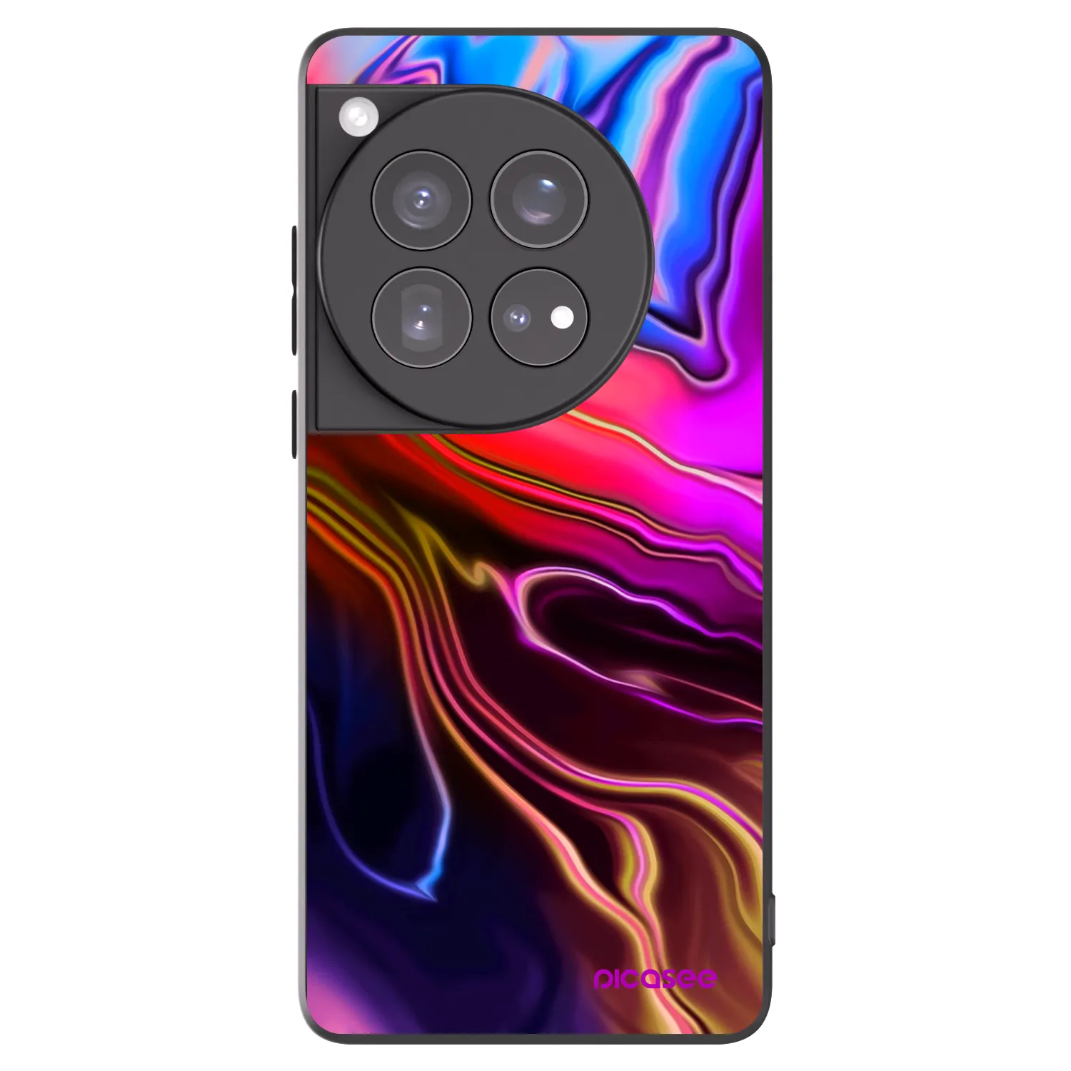Picasee silikonowe czarne etui na OnePlus 12 5G - Electric