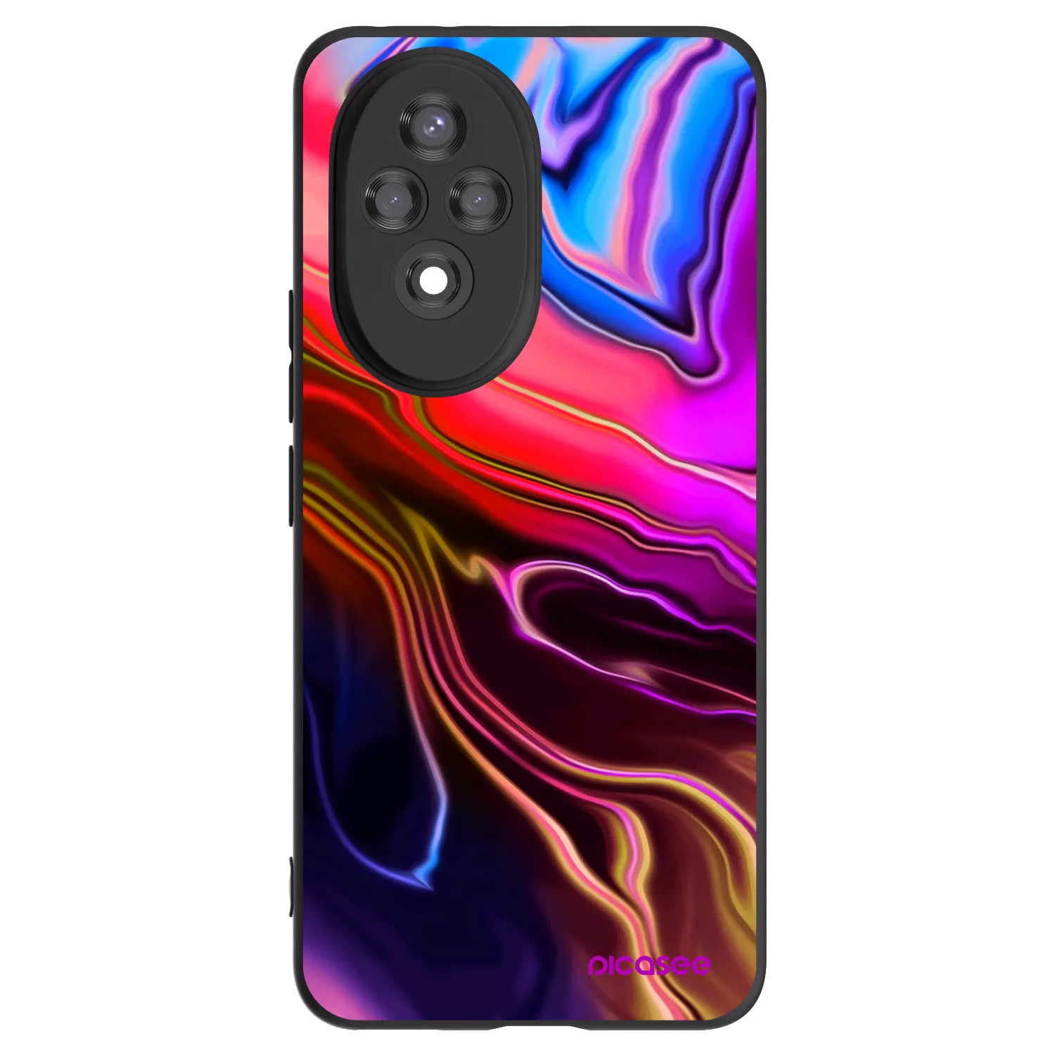 Picasee silikonowe czarne etui na Honor 200 Pro 5G - Electric