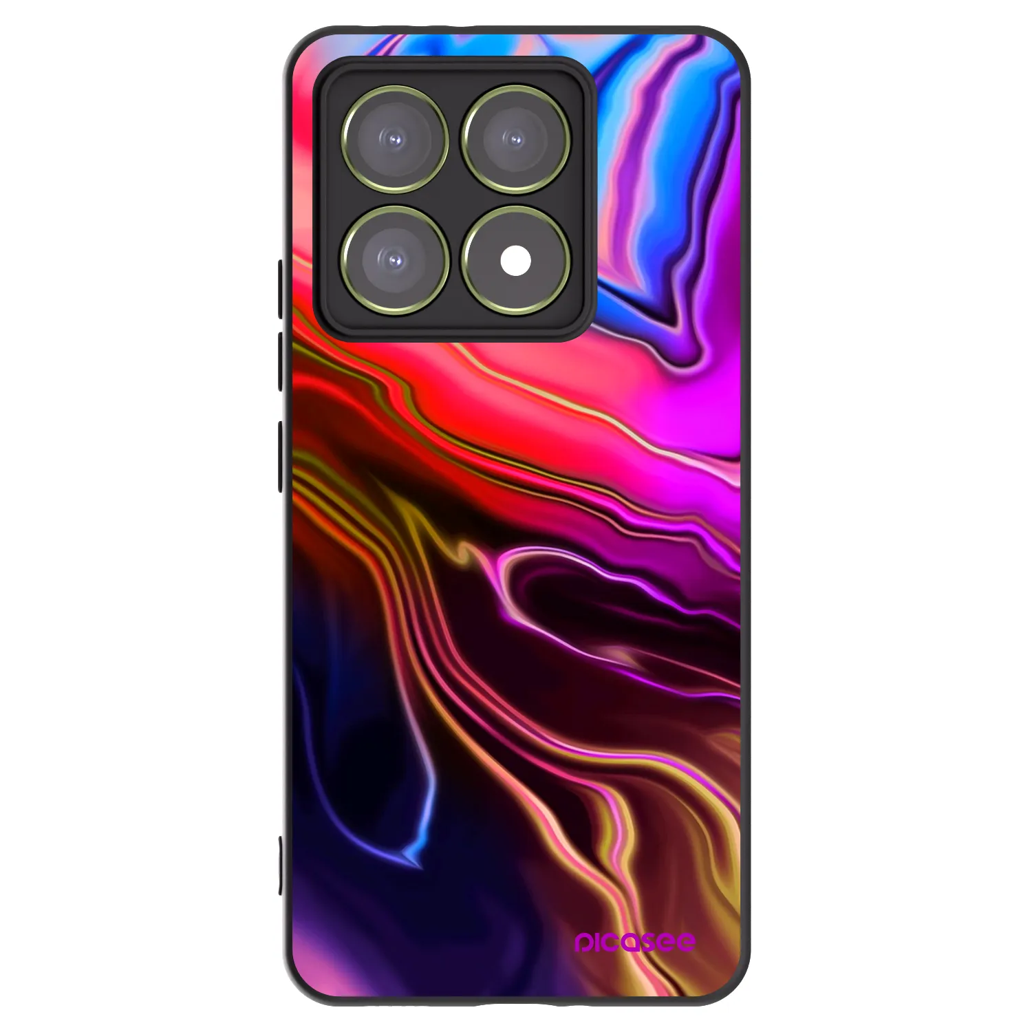Picasee silikonowe czarne etui na Xiaomi 14T - Electric