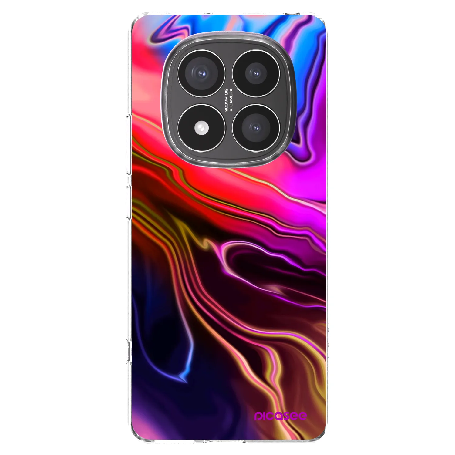 Picasee silikonowe przeźroczyste etui na Xiaomi Redmi Note 14 Pro+ 5G - Electric