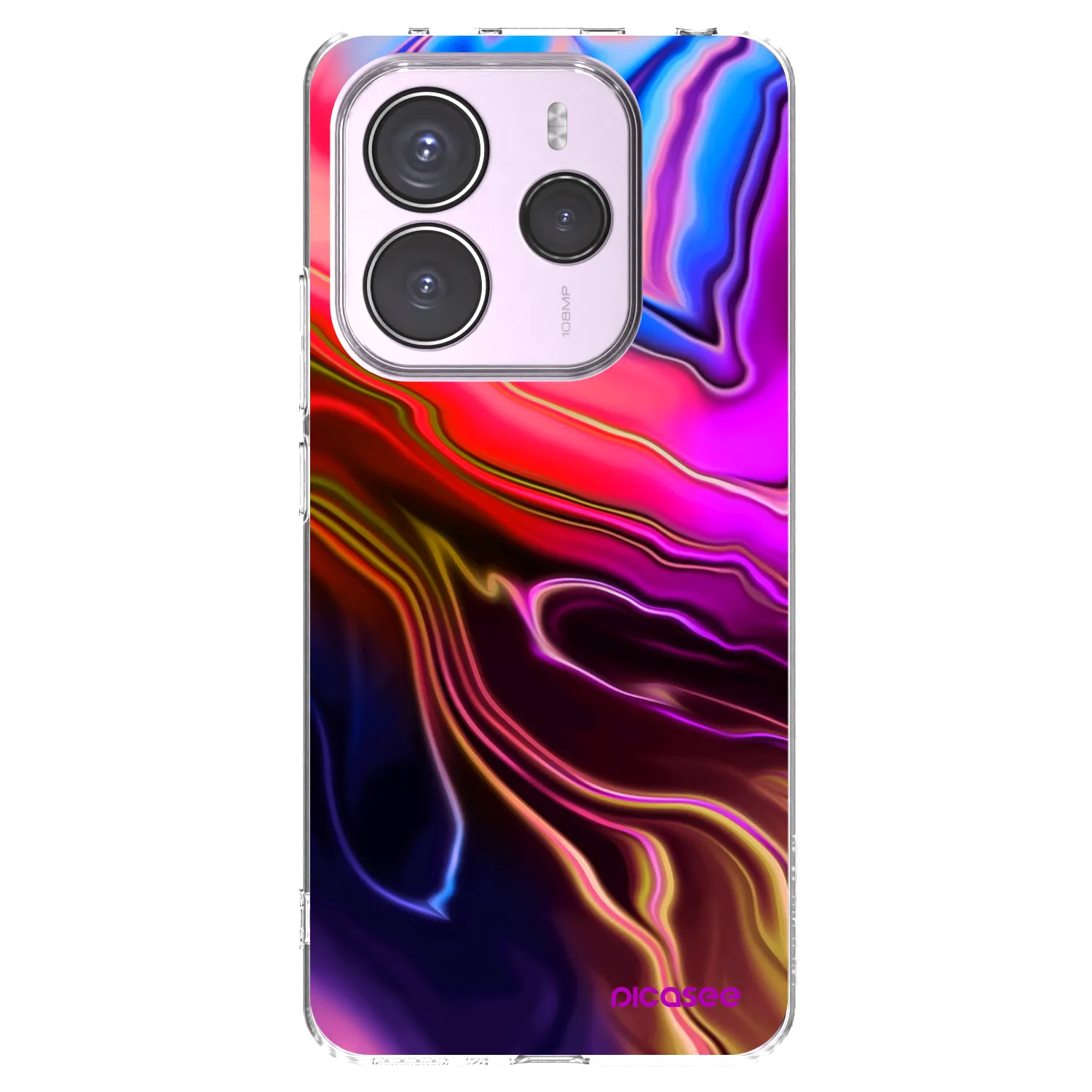 Picasee silikonowe przeźroczyste etui na Xiaomi Redmi Note 14 5G - Electric