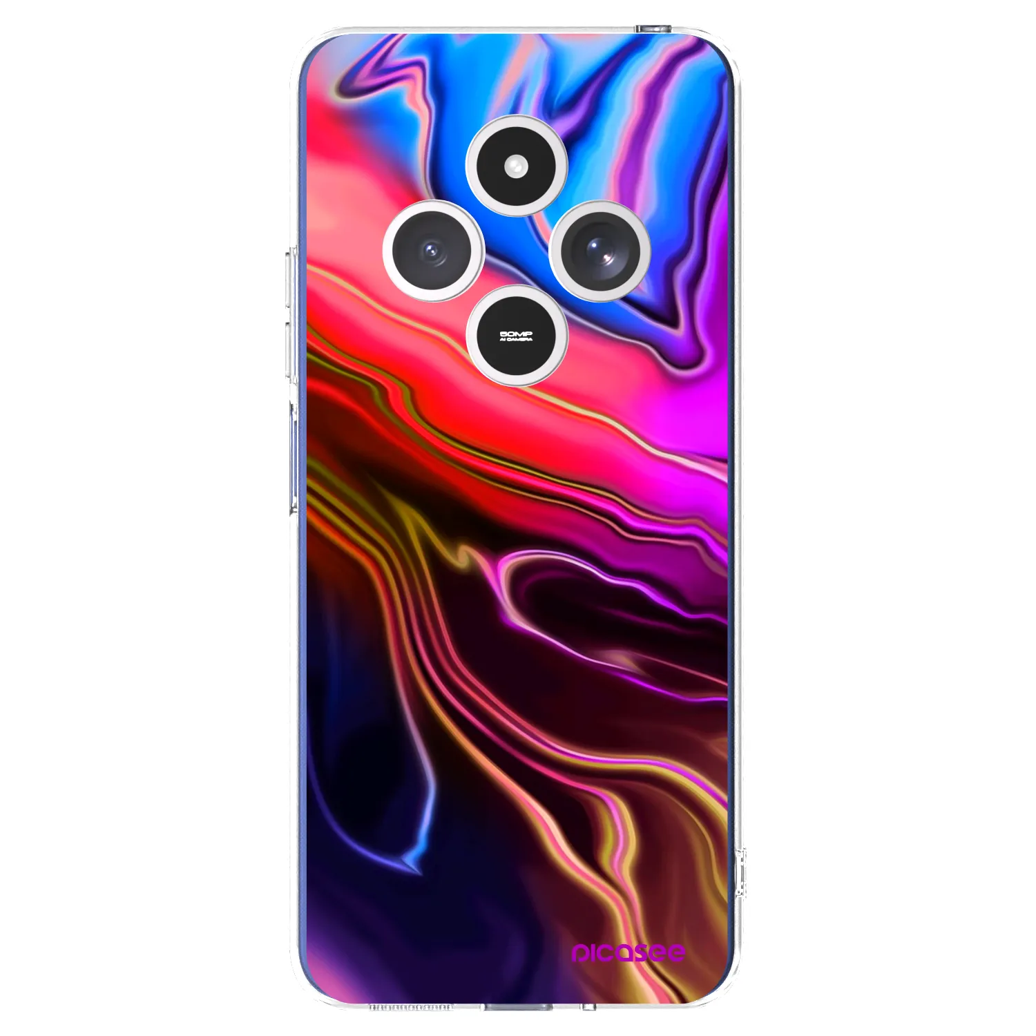 Picasee silikonowe przeźroczyste etui na Xiaomi Redmi 14C - Electric