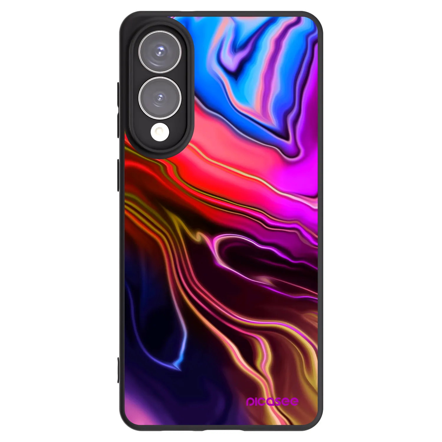 Picasee silikonowe czarne etui na Samsung Galaxy S25 Edge 5G - Electric