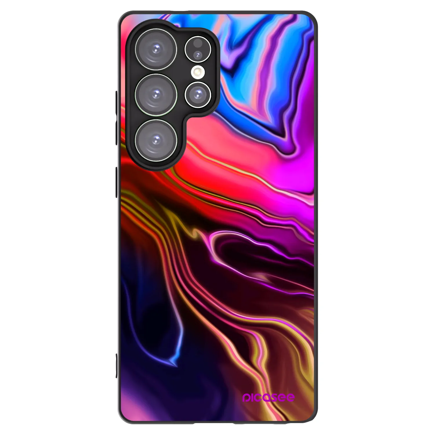 Picasee silikonowe czarne etui na Samsung Galaxy S25 Ultra 5G - Electric