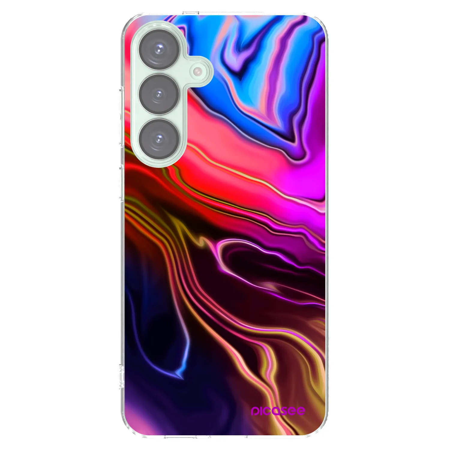 Picasee silikonowe przeźroczyste etui na Samsung Galaxy S25+ 5G - Electric