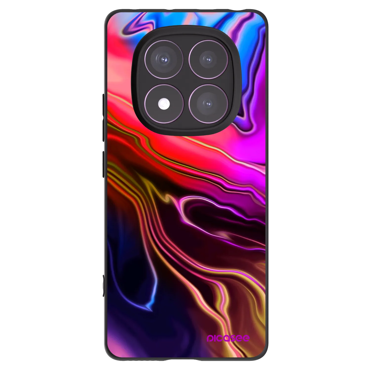 Picasee silikonowe czarne etui na Xiaomi Redmi Note 14 Pro 4G - Electric
