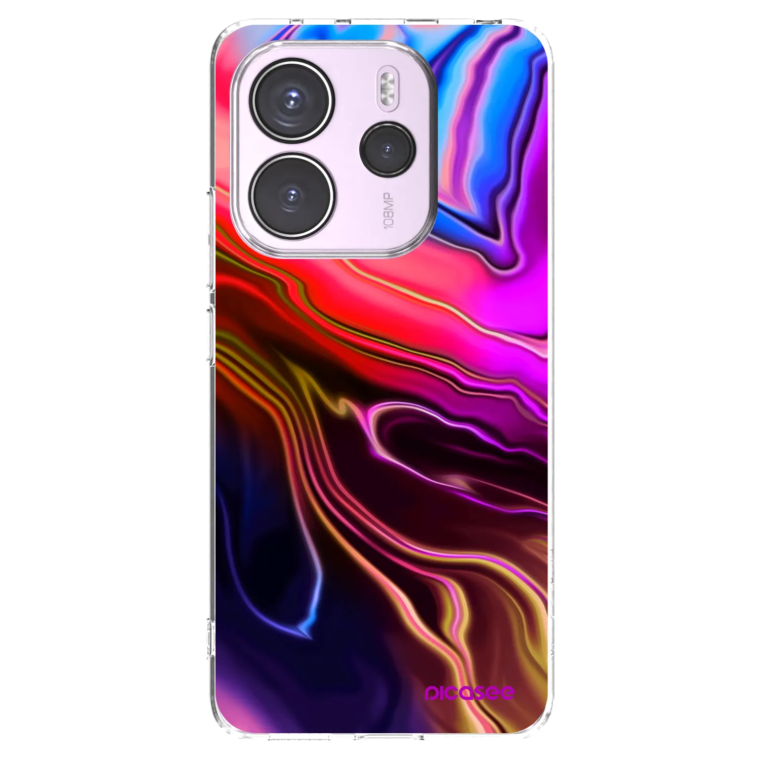 Picasee silikonowe przeźroczyste etui na Xiaomi Redmi Note 14 4G - Electric