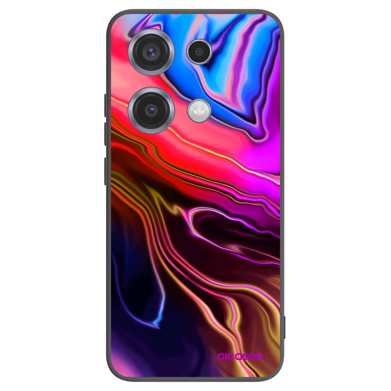 Picasee silikonowe czarne etui na Xiaomi Redmi Note 14S - Electric