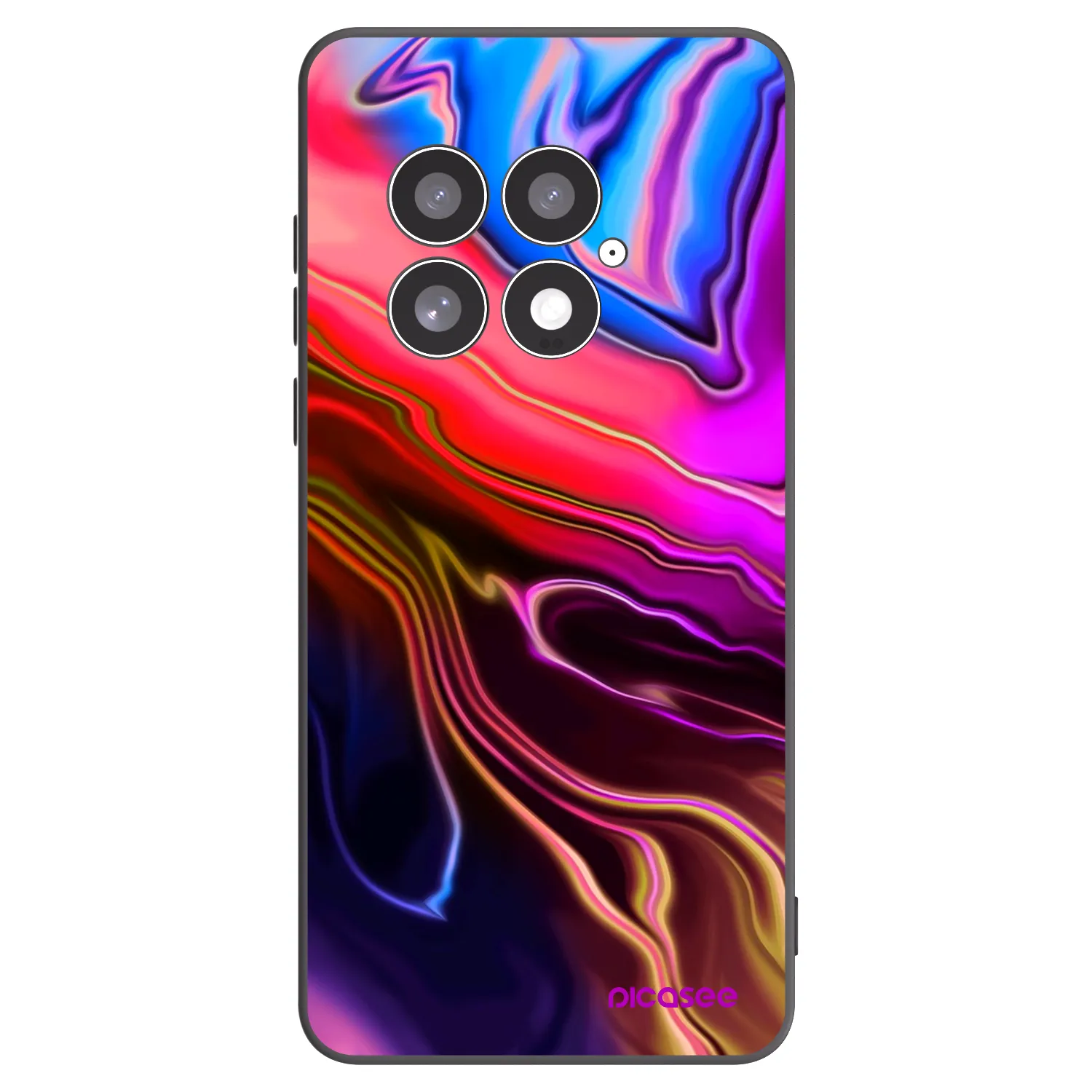 Picasee silikonowe czarne etui na OnePlus 13 5G - Electric