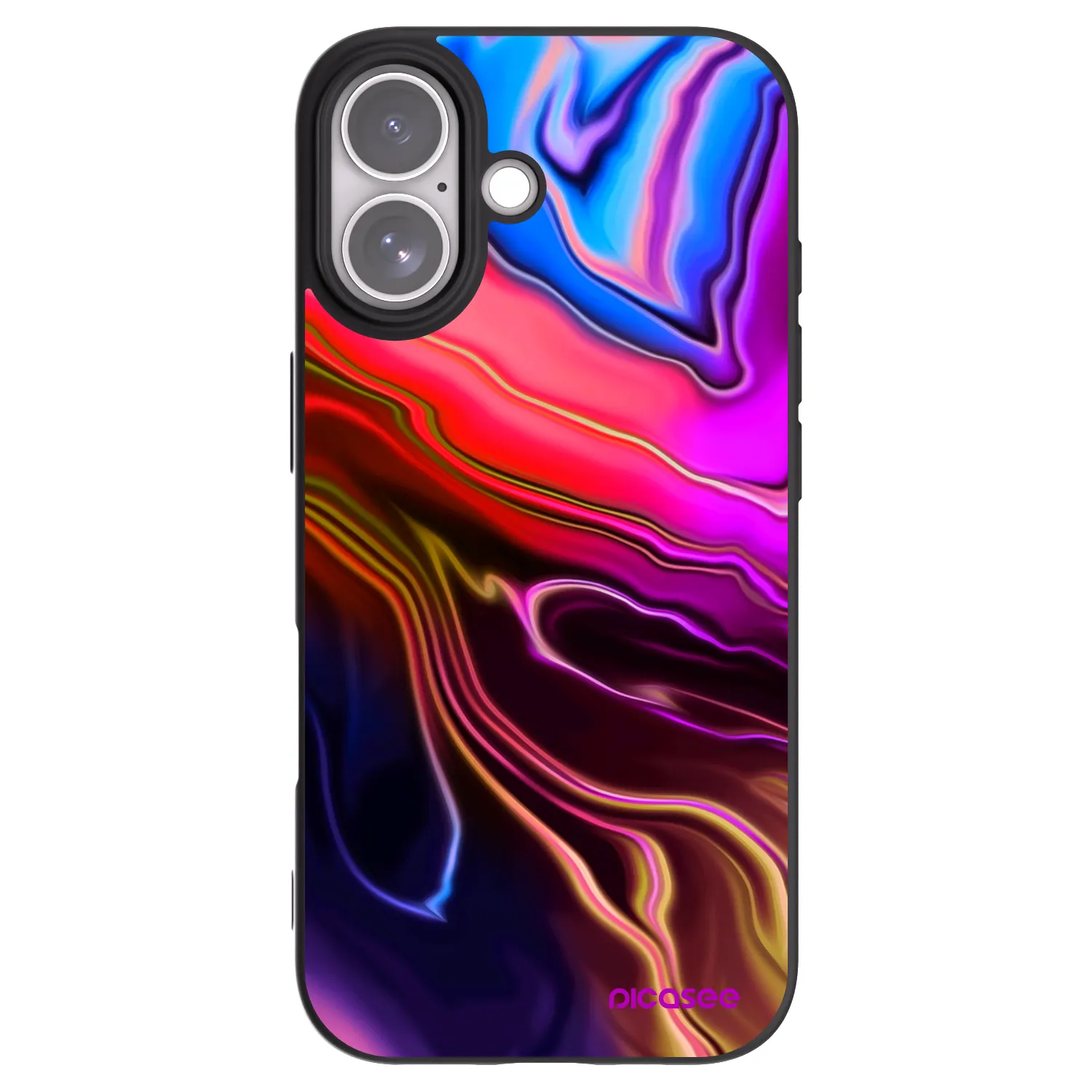Picasee silikonowe czarne etui na Apple iPhone 17 - Electric