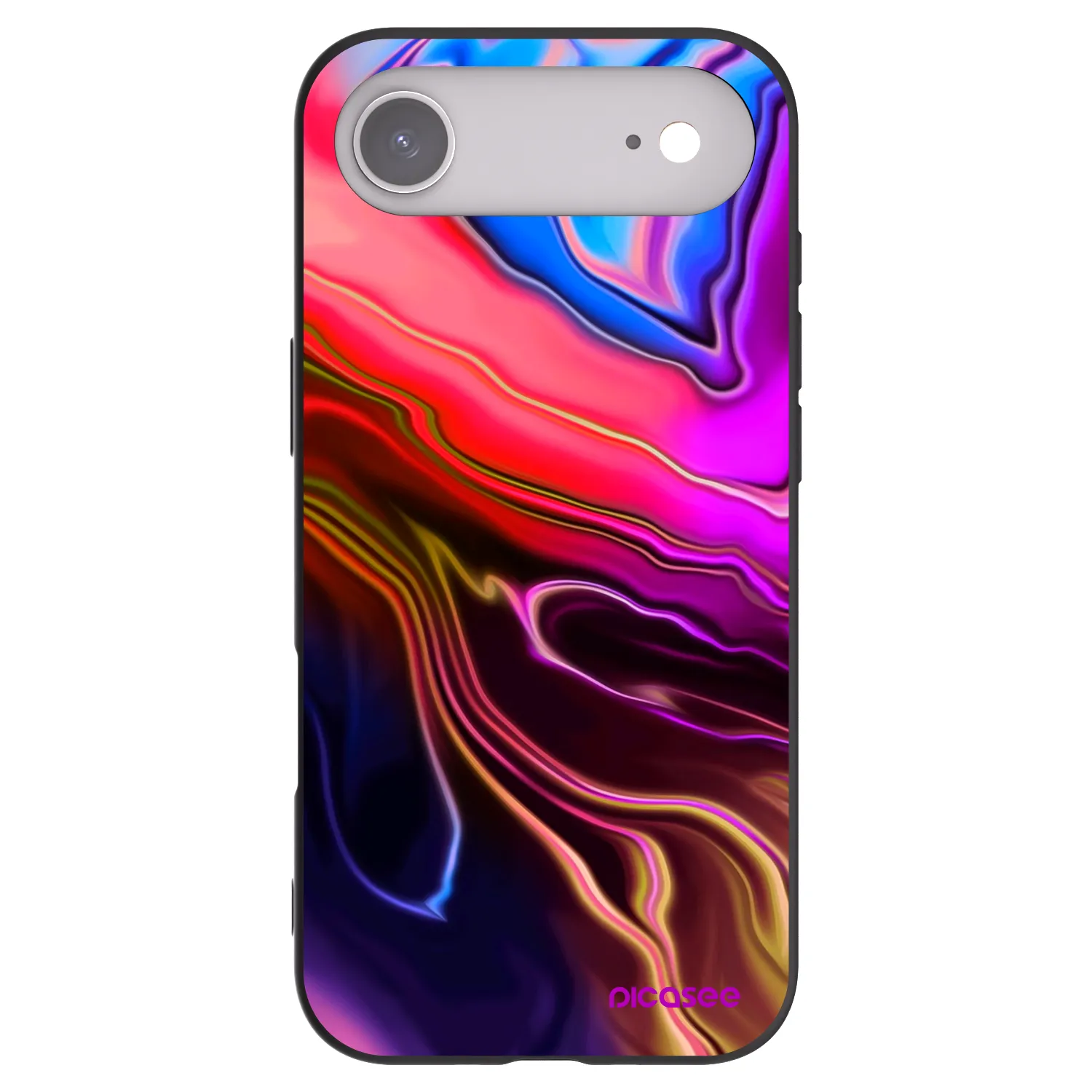 Picasee silikonowe czarne etui na Apple iPhone Air - Electric