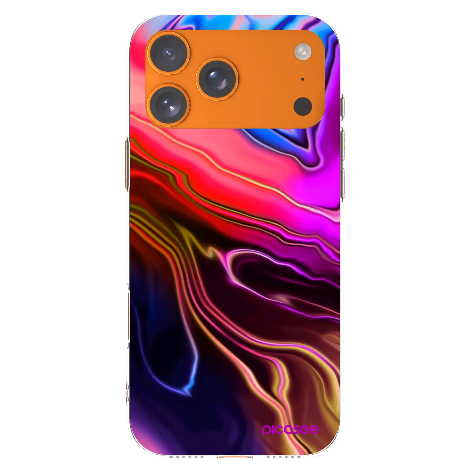 Picasee silikonowe przeźroczyste etui na Apple iPhone 17 Pro Max - Electric