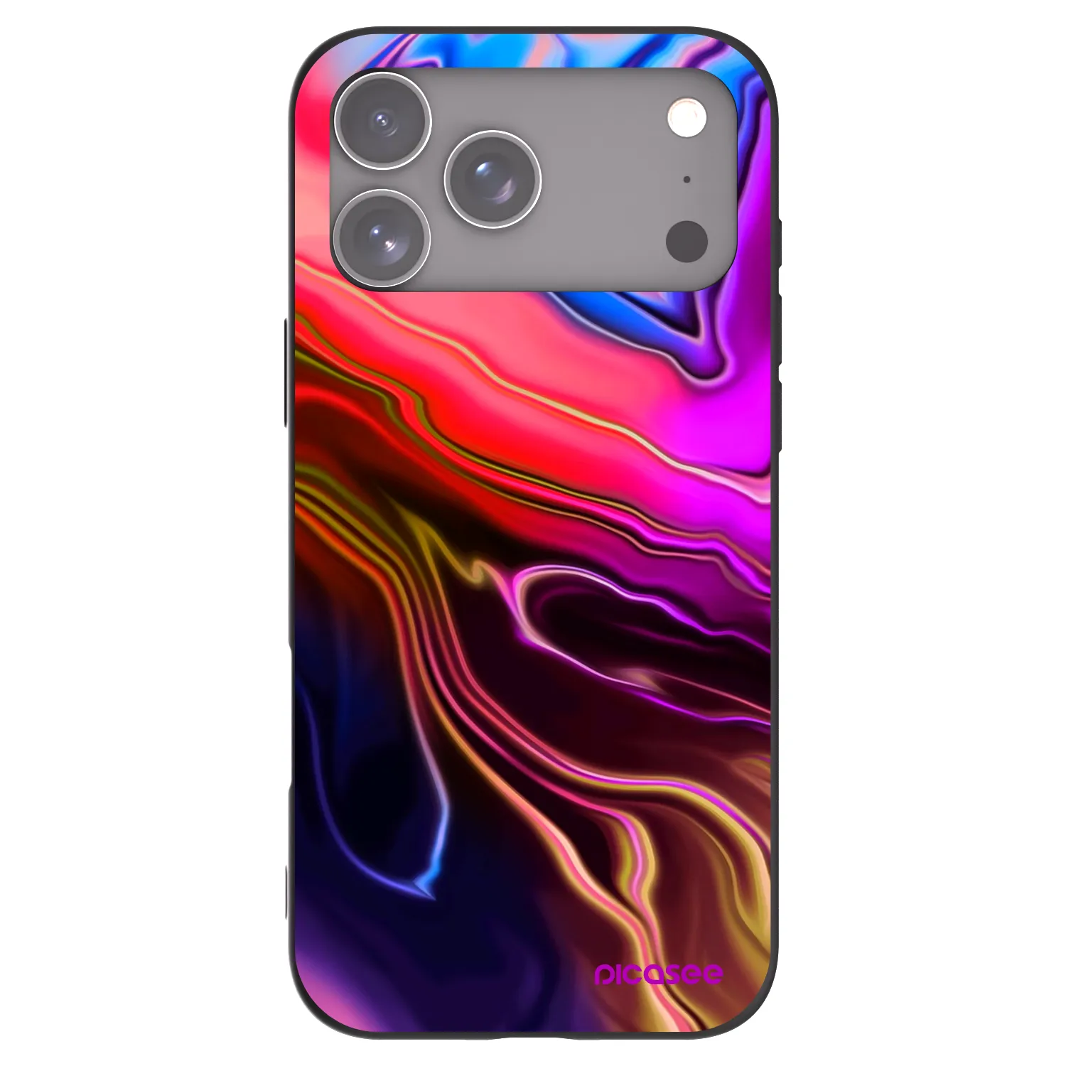 Picasee silikonowe czarne etui na Apple iPhone 17 Pro Max - Electric