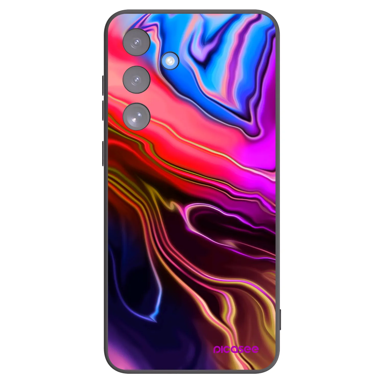 Picasee silikonowe czarne etui na Samsung Galaxy S25 FE 5G - Electric