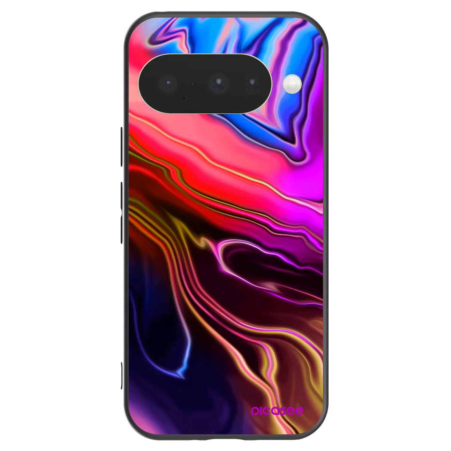 Picasee silikonowe czarne etui na Google Pixel 10 - Electric