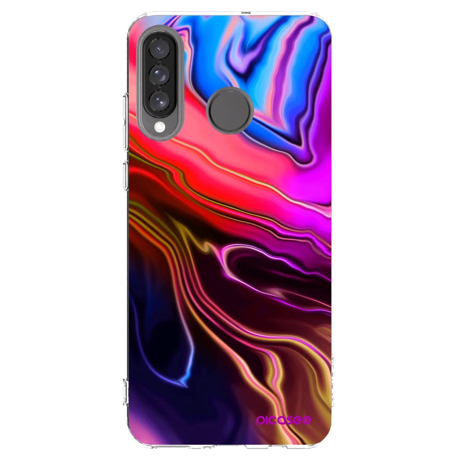 Picasee silikonowe przeźroczyste etui na Huawei P30 Lite - Electric
