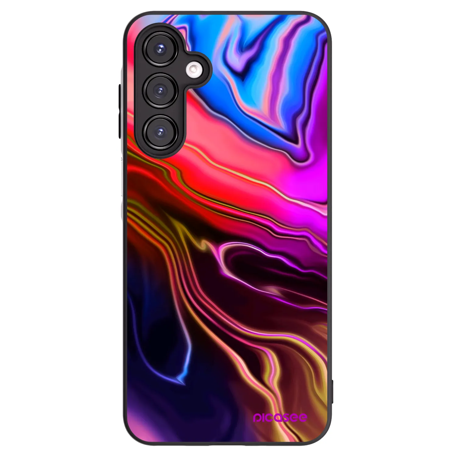 Picasee silikonowe czarne etui na Samsung Galaxy A16 4G - Electric
