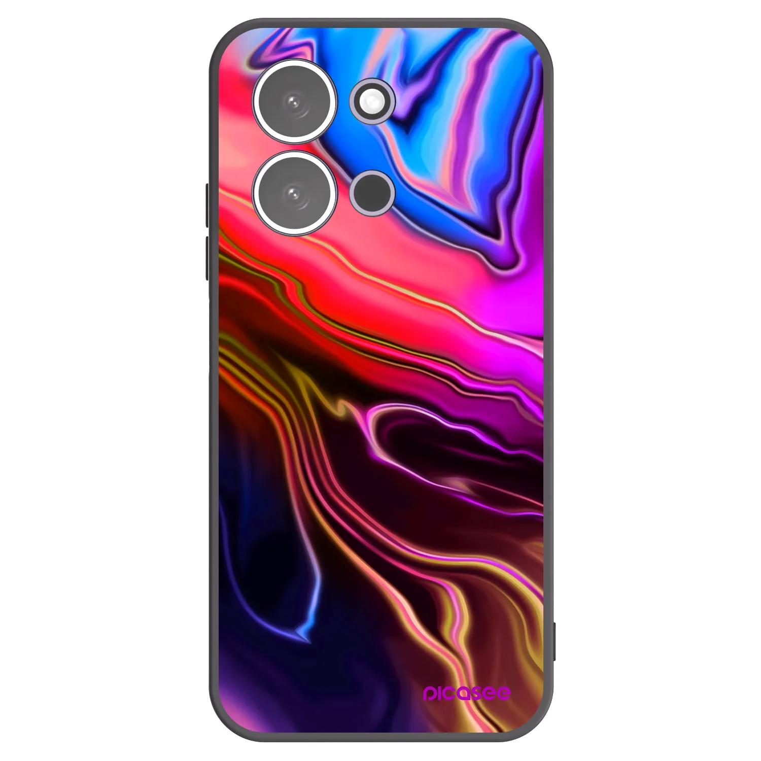 Picasee silikonowe czarne etui na Xiaomi Redmi 15C 5G - Electric