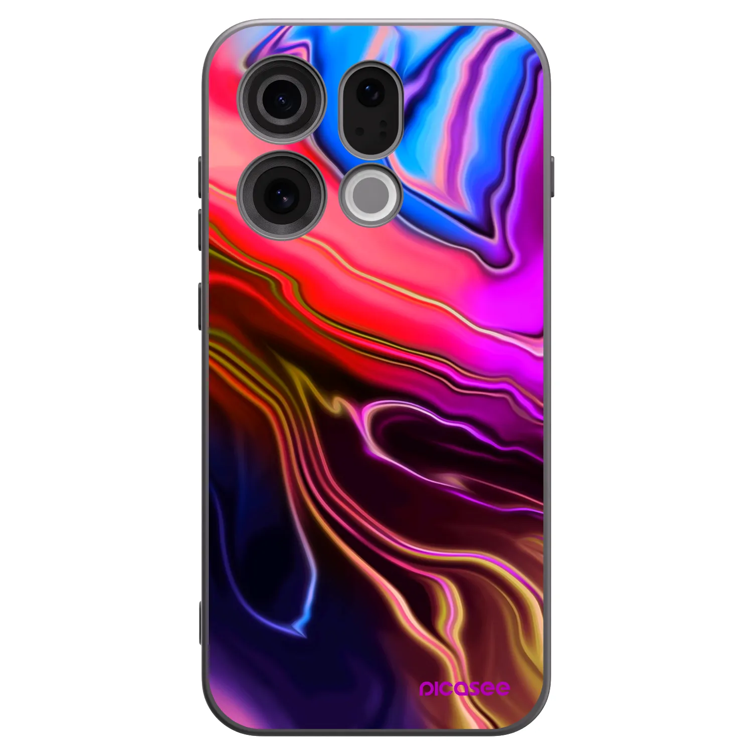 Picasee silikonowe czarne etui na OPPO Find X9 - Electric