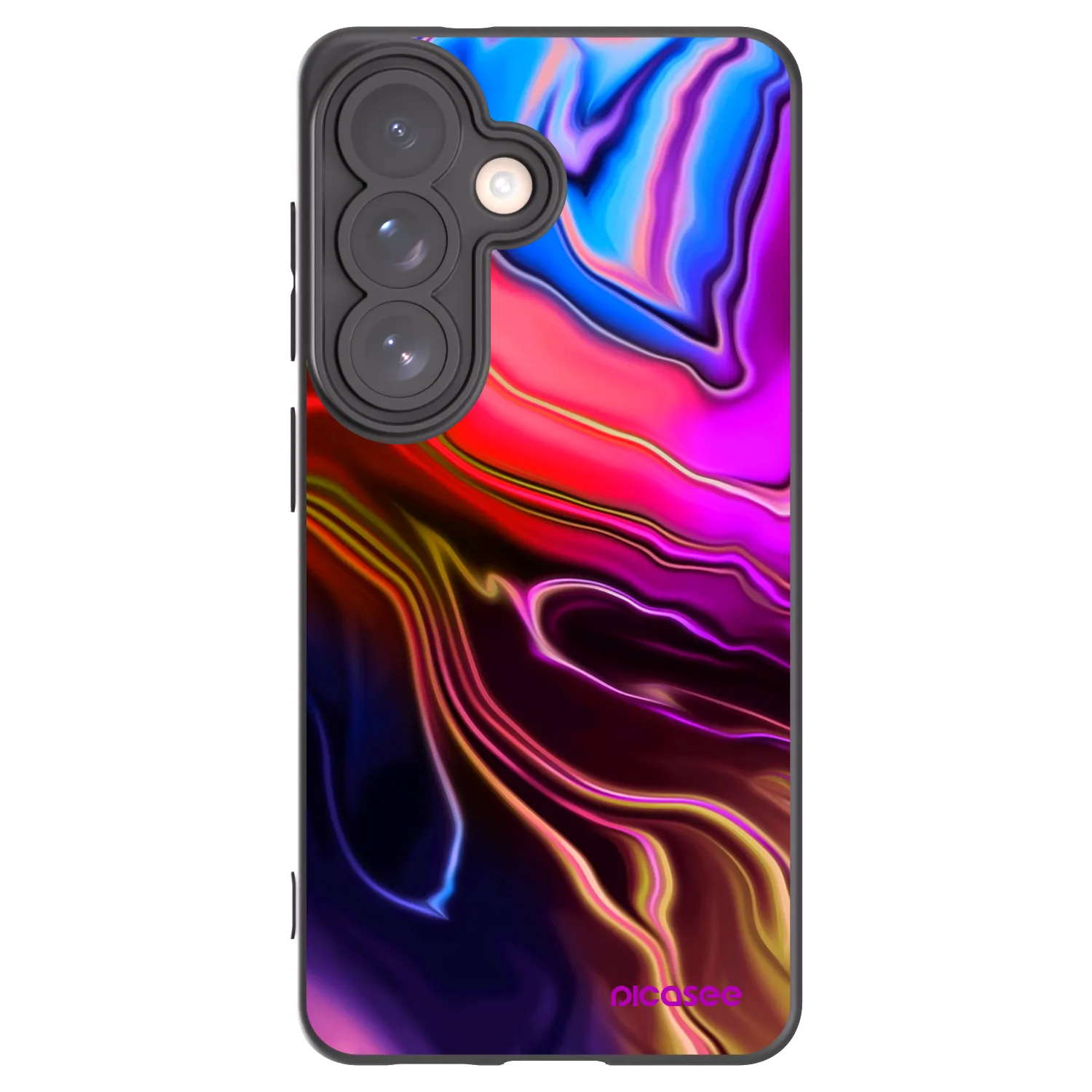 Picasee silikonowe czarne etui na Samsung Galaxy S26 - Electric