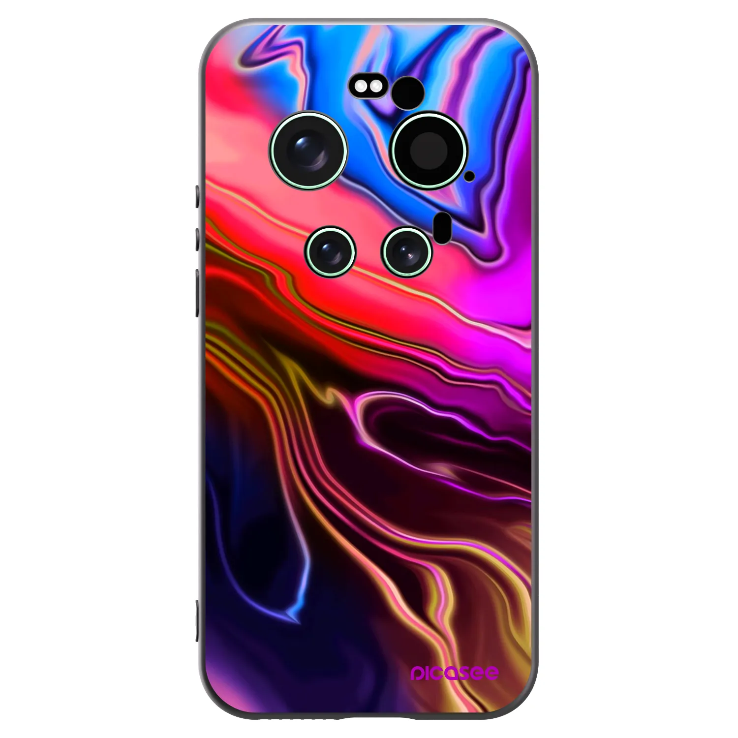 Picasee silikonowe czarne etui na Xiaomi 17 Ultra - Electric