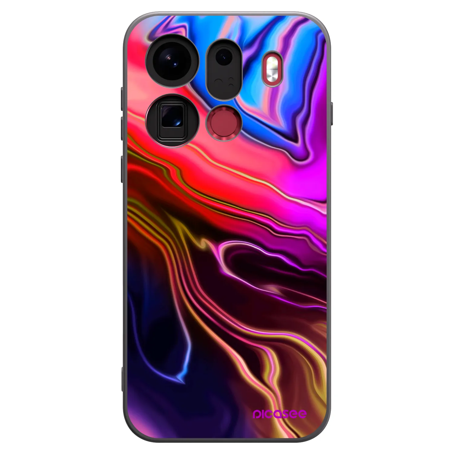 Picasee silikonowe czarne etui na OPPO Find X9 Pro - Electric
