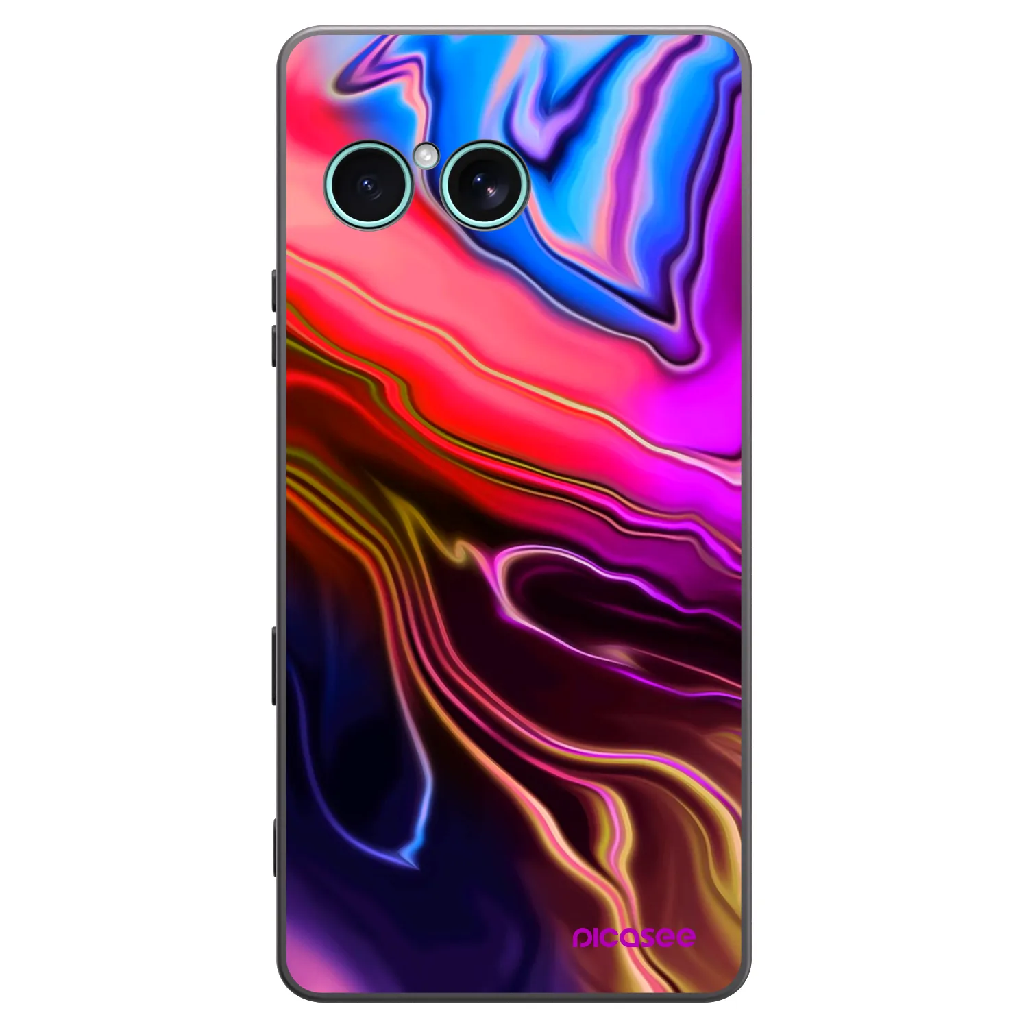 Picasee silikonowe czarne etui na Sony Xperia 10 VII - Electric