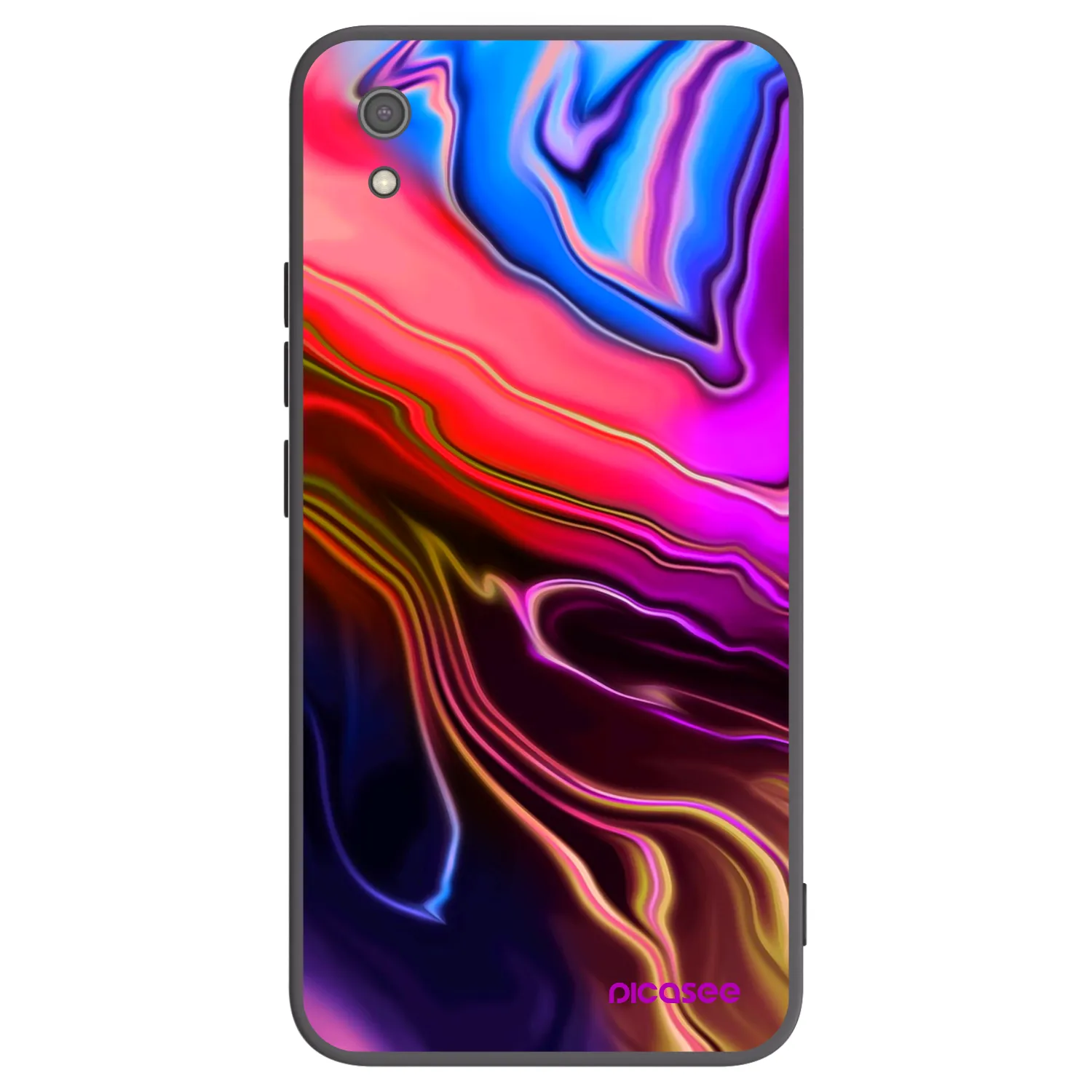 Picasee silikonowe czarne etui na Xiaomi Redmi 7A - Electric