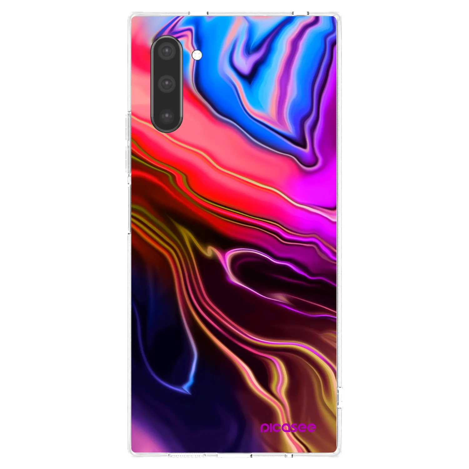 Picasee silikonowe przeźroczyste etui na Samsung Galaxy Note 10 N970F - Electric