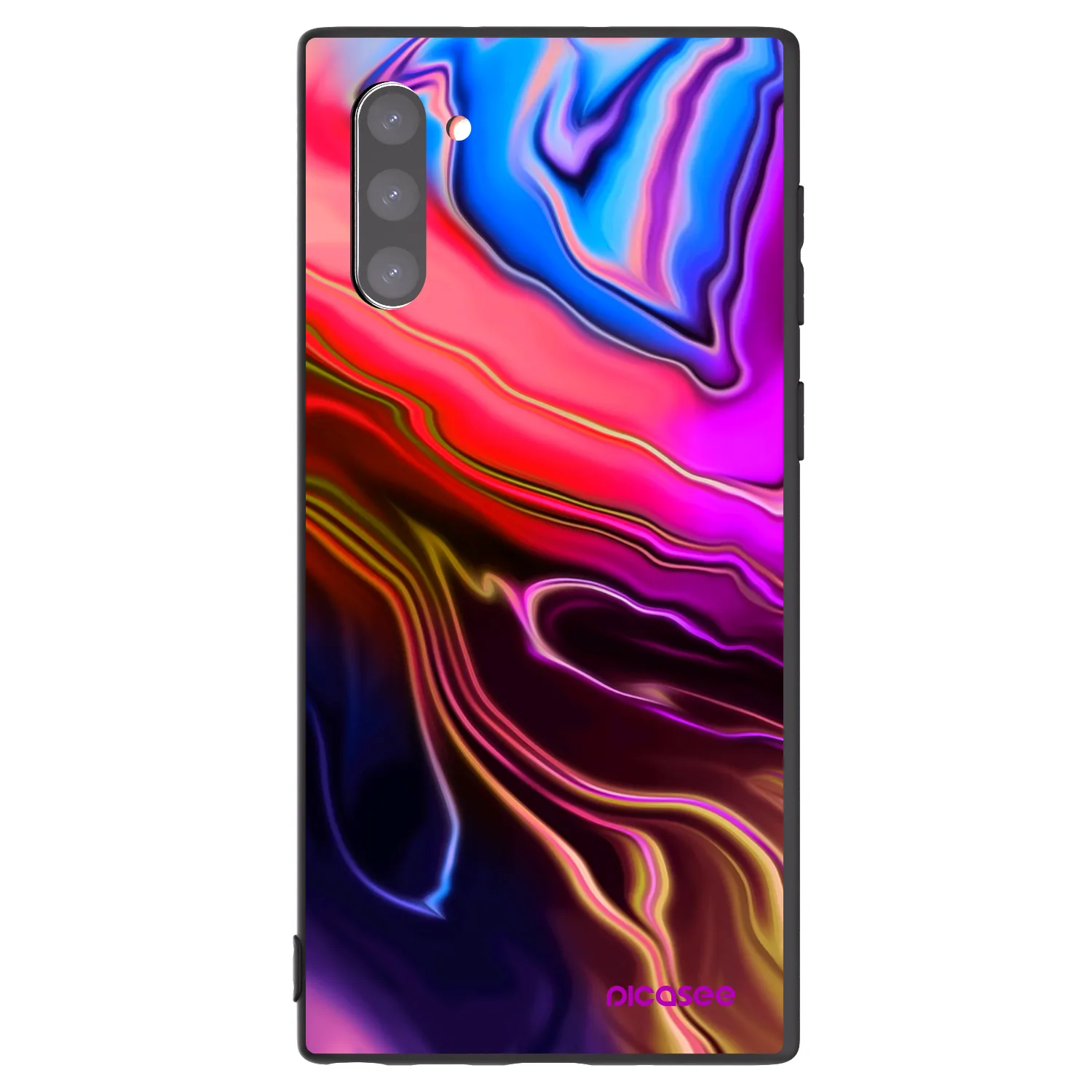Picasee silikonowe czarne etui na Samsung Galaxy Note 10 N970F - Electric