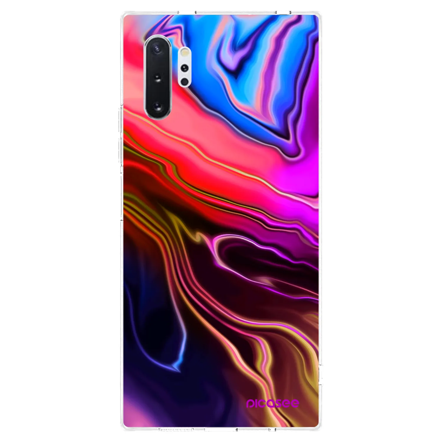 Picasee silikonowe przeźroczyste etui na Samsung Galaxy Note 10+ N975F - Electric