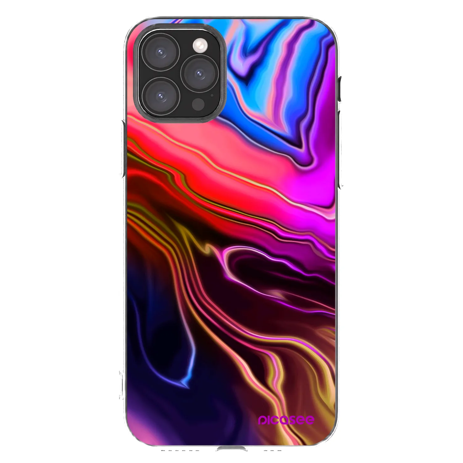 Picasee silikonowe przeźroczyste etui na Apple iPhone 11 Pro - Electric