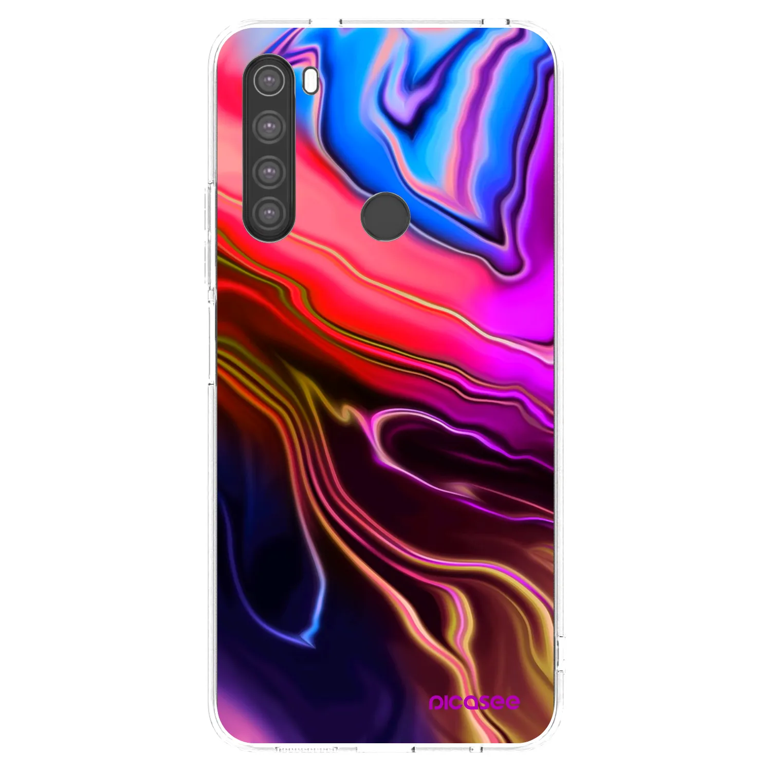 Picasee silikonowe przeźroczyste etui na Xiaomi Redmi Note 8 - Electric