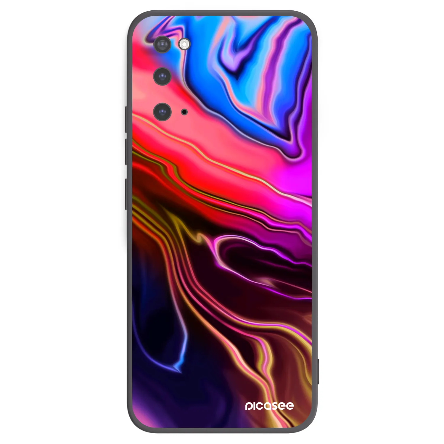 Picasee silikonowe czarne etui na Samsung Galaxy S20 G980F - Electric