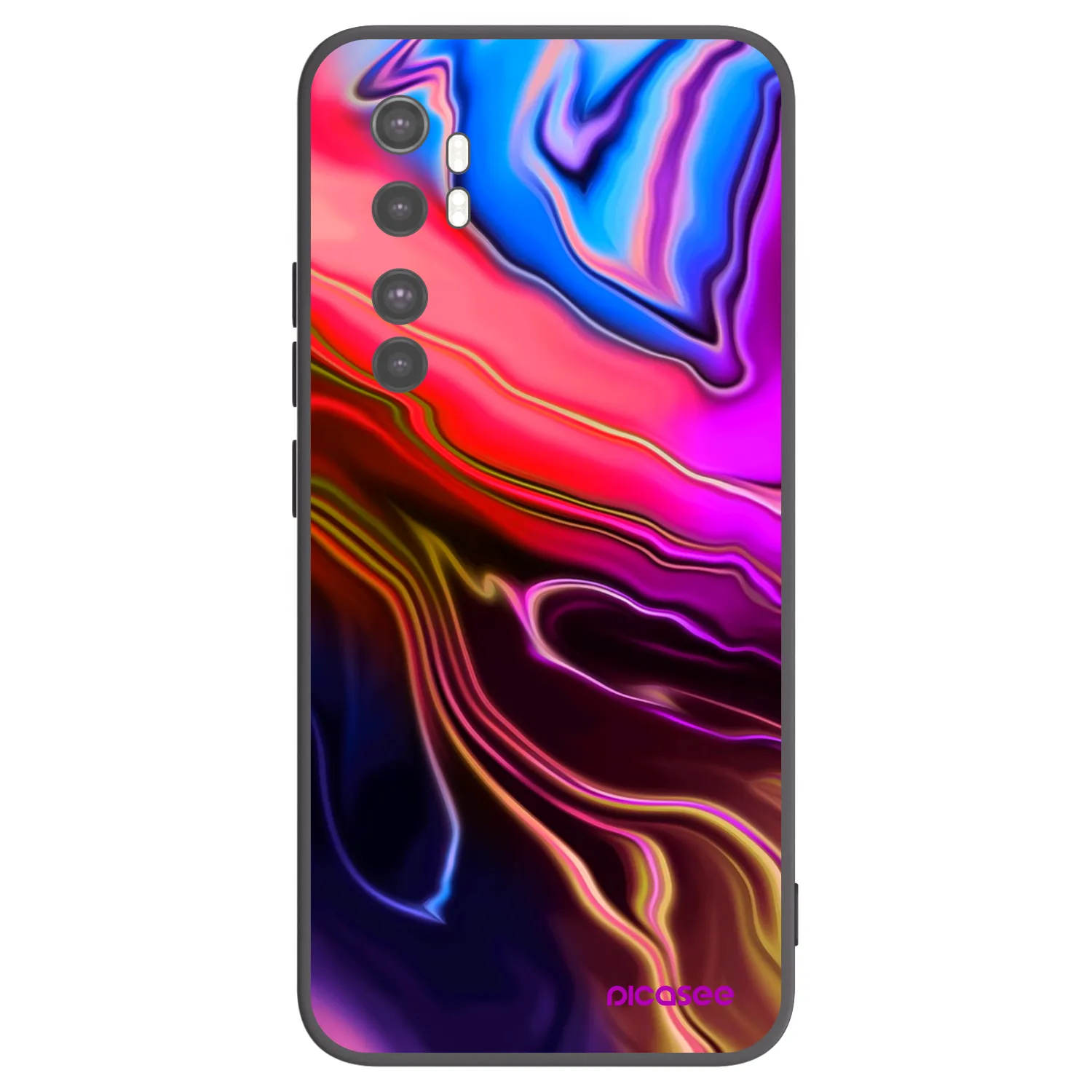 Picasee silikonowe czarne etui na Xiaomi Mi Note 10 Lite - Electric