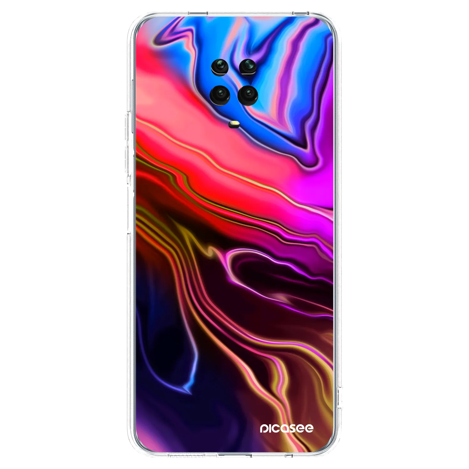 Picasee silikonowe przeźroczyste etui na Xiaomi Redmi Note 9S - Electric