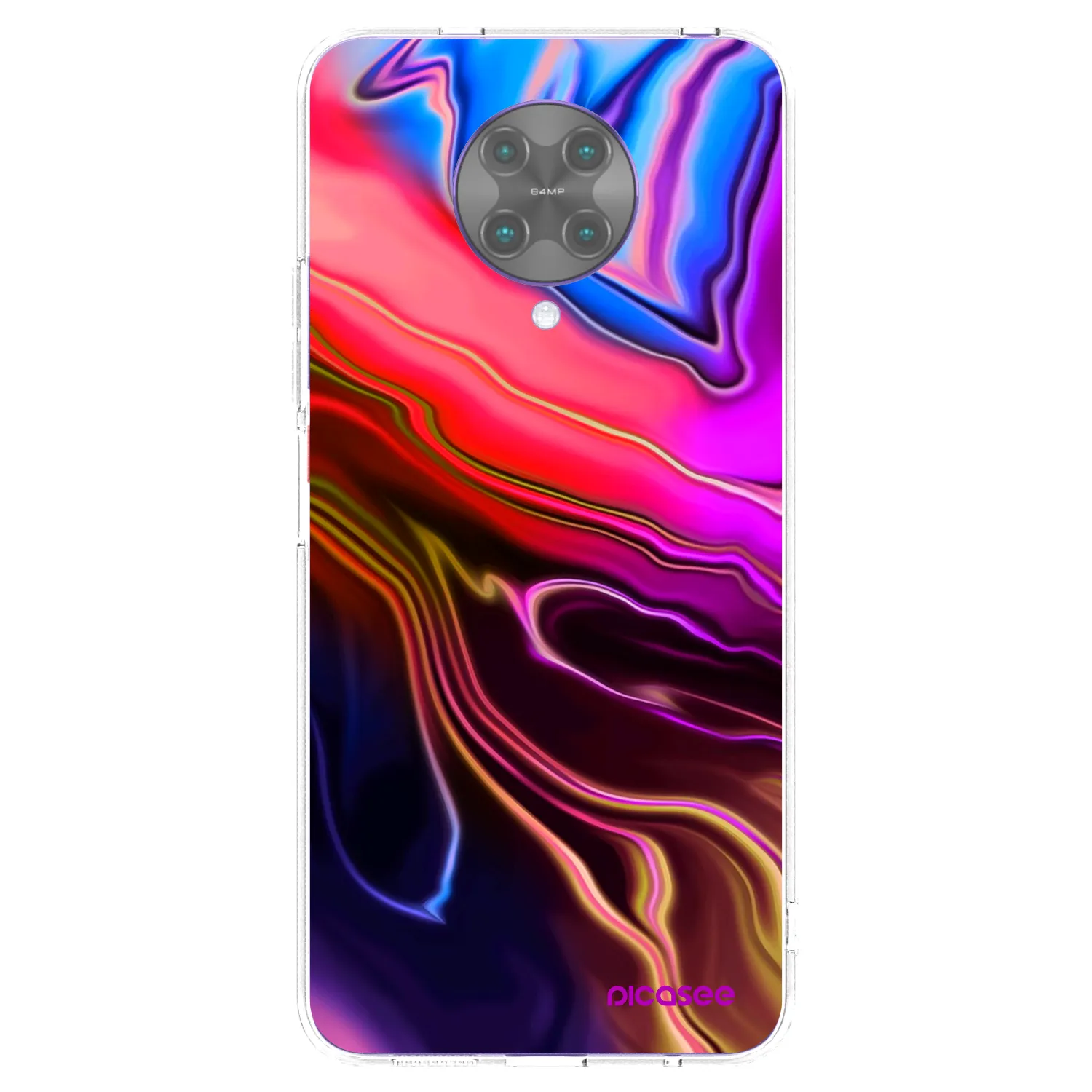 Picasee silikonowe przeźroczyste etui na Xiaomi Poco F2 Pro - Electric