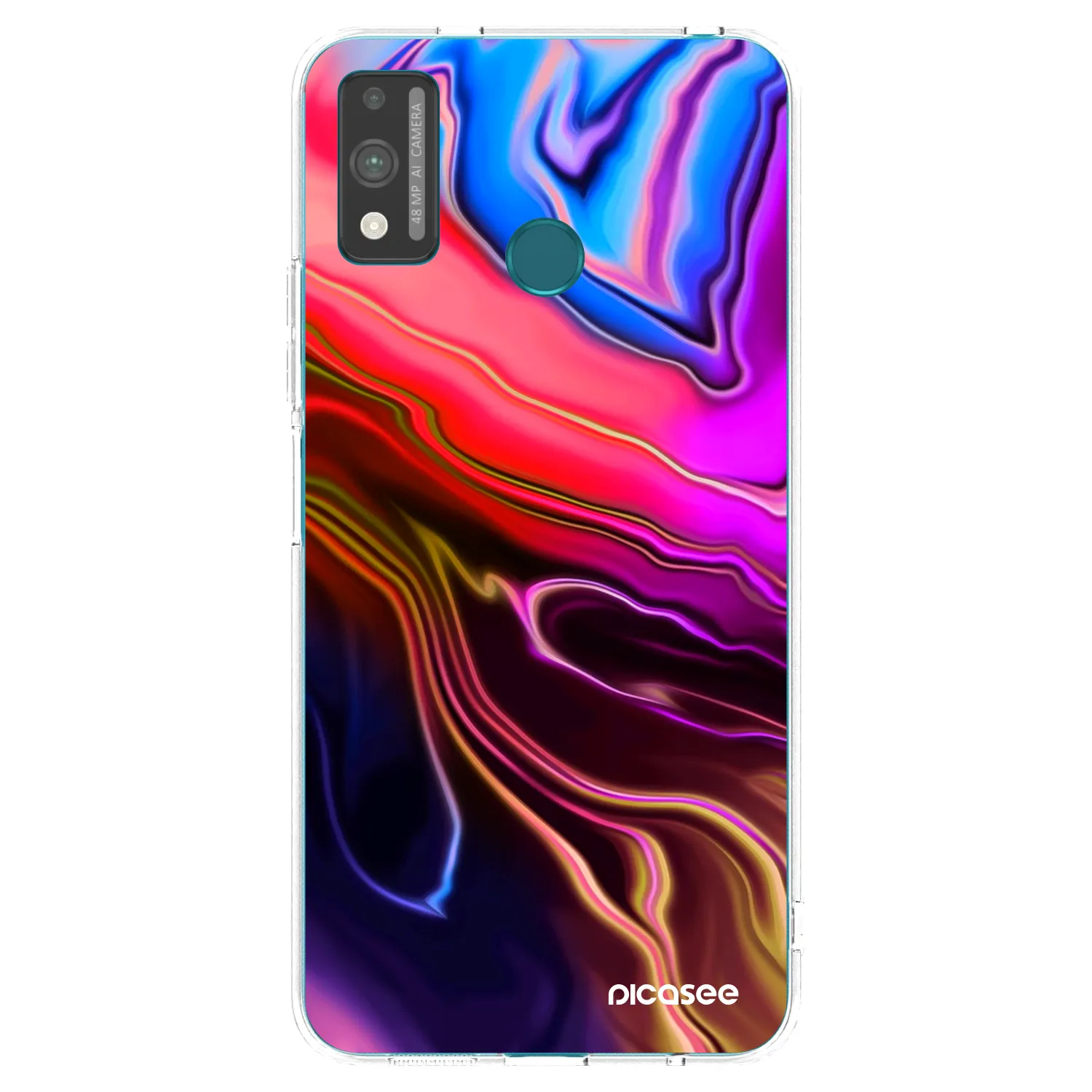Picasee silikonowe przeźroczyste etui na Honor 9X Lite - Electric