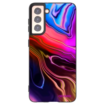 Picasee silikonowe czarne etui na Samsung Galaxy S21 5G G991B - Electric