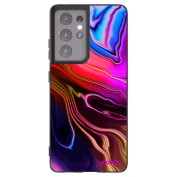 Picasee silikonowe czarne etui na Samsung Galaxy S21 Ultra 5G G998B - Electric