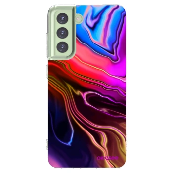 Picasee silikonowe przeźroczyste etui na Samsung Galaxy S21 FE 5G - Electric