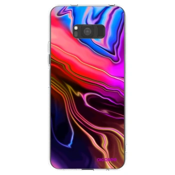 Picasee silikonowe przeźroczyste etui na Samsung Galaxy S8 G950F - Electric