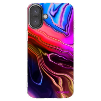 Picasee silikonowe przeźroczyste etui na Apple iPhone 16 Plus - Electric