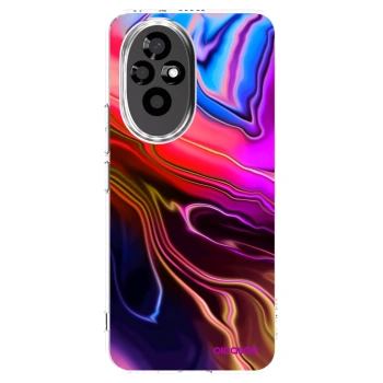 Picasee silikonowe przeźroczyste etui na Honor 200 Pro 5G - Electric