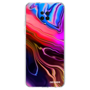 Picasee silikonowe przeźroczyste etui na Xiaomi Redmi Note 9S - Electric
